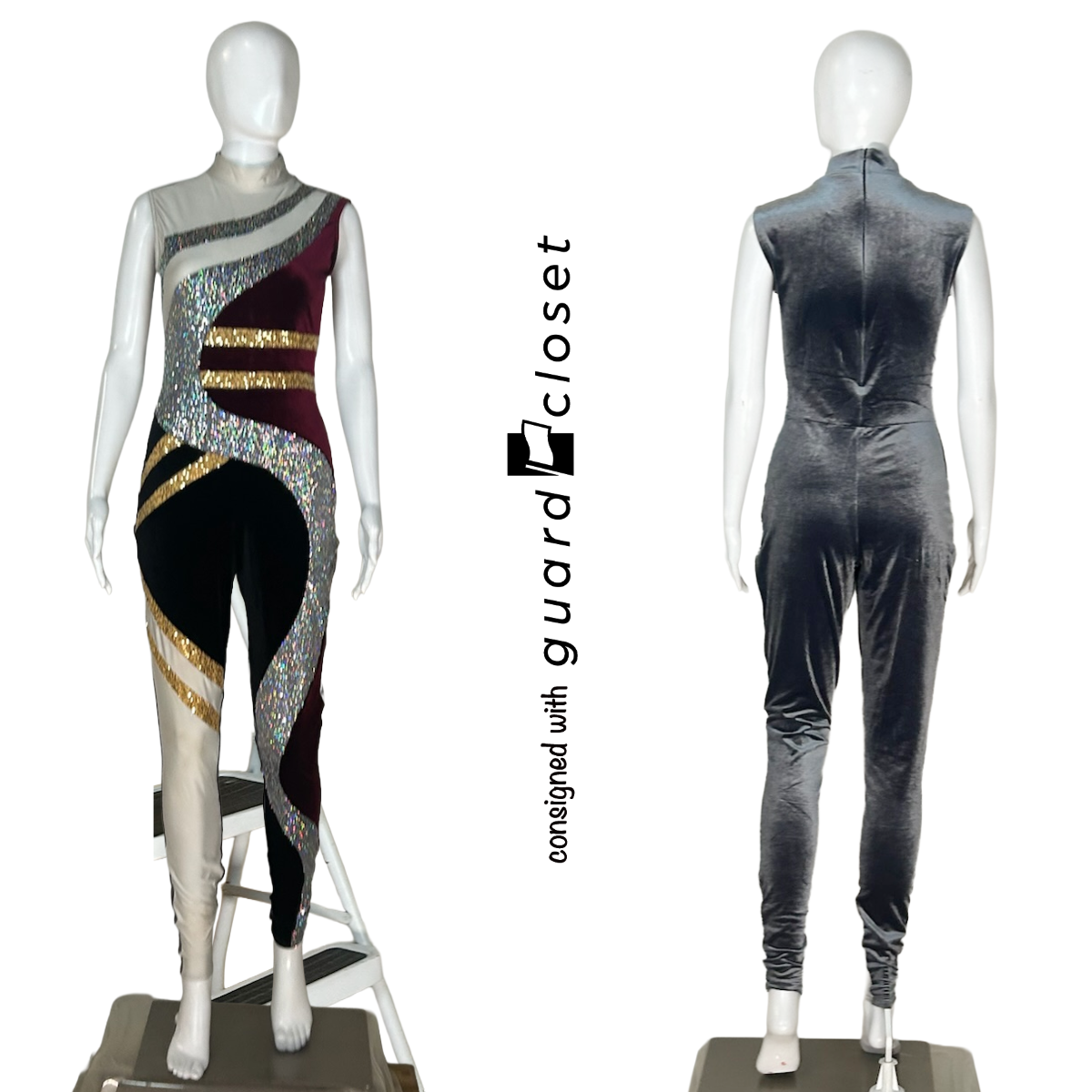 22 Black Gold Silver Maroon Sleeveless Divergence G1142  Unitards by A Wish Come True