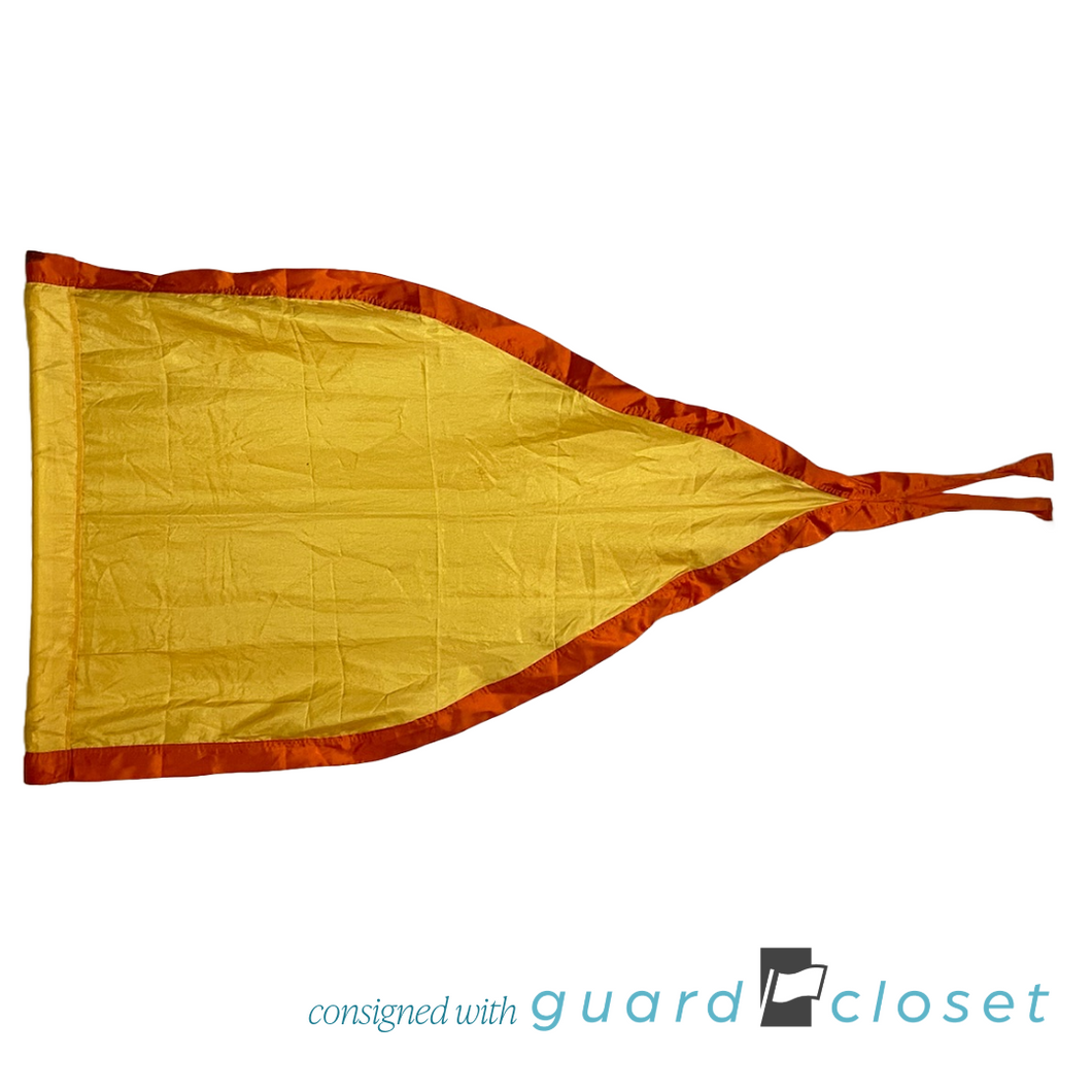 10 Solid Gold Flags With Orange Trim