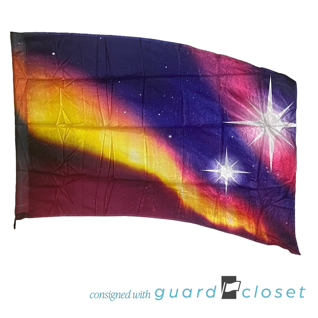 21 Purple Yellow Space Galaxy Flags by Showday