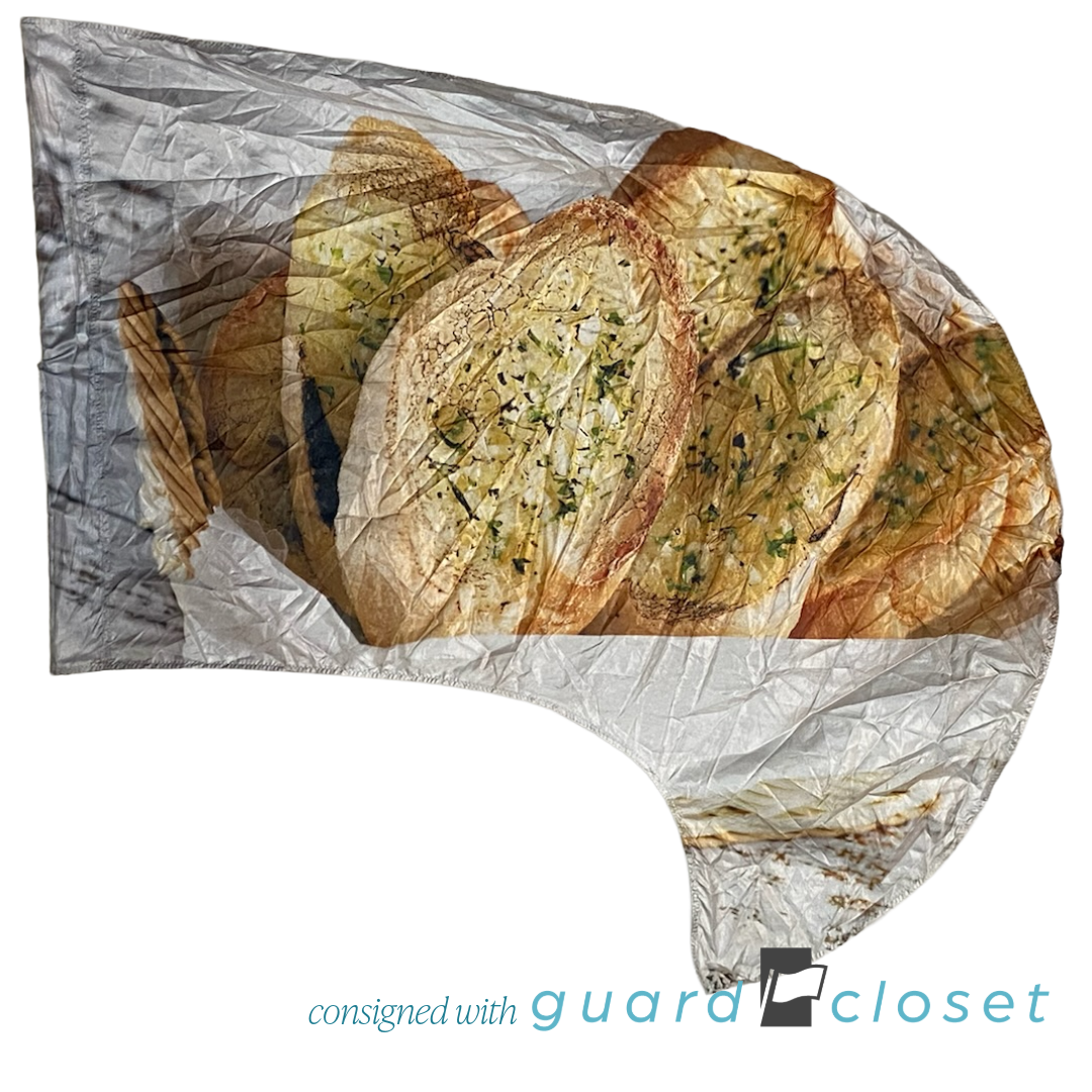 25 Tan White Garlic Bread Flags