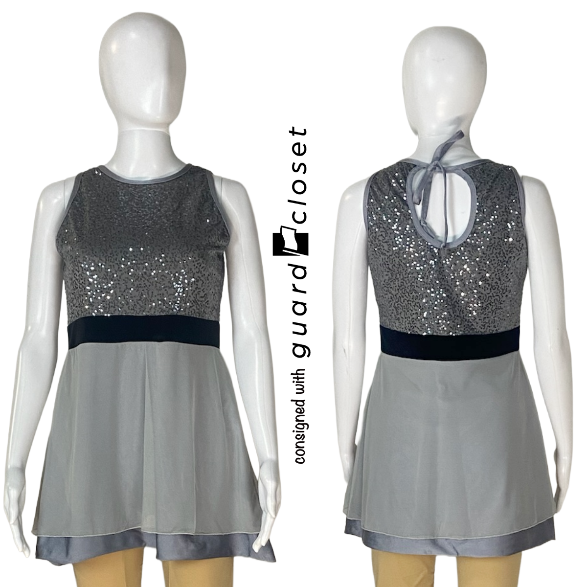 9 Shades of Gray Sleeveless Tops Tunics Spotlight Collection by Director's Showcase