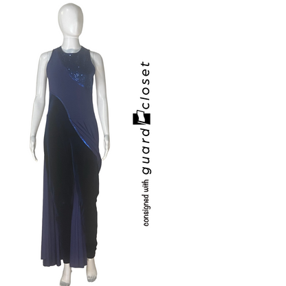15 Navy Dark Blue Sleeveless Skirted Unitards by Dance Sophisticates