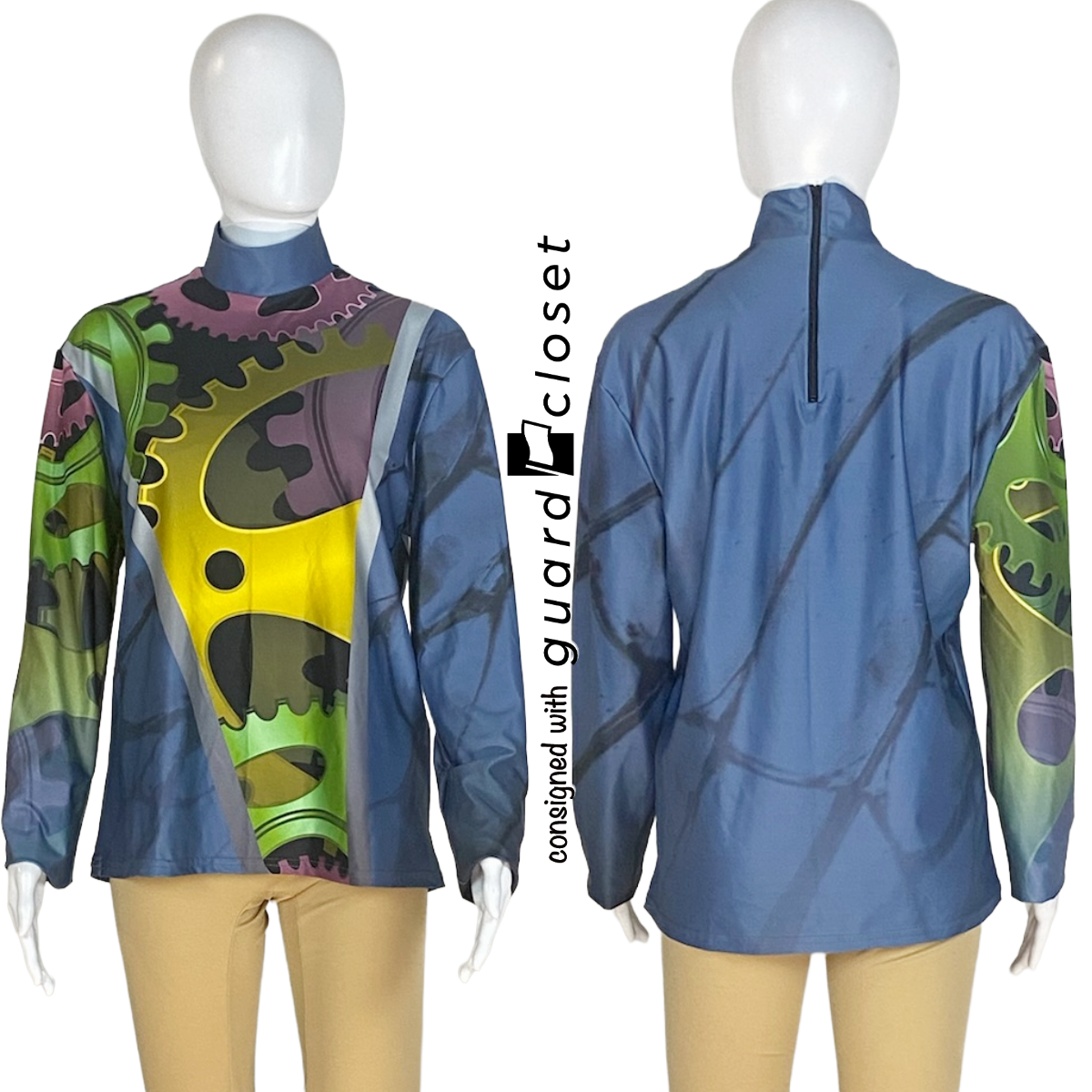 26 Blue Multi Color Gears Performance Tops by G2 Performance