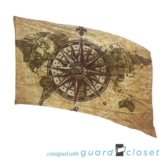 15 Beige Compass Map Flags 560530 by Band Shoppe