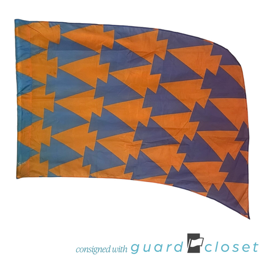44 Purple Blue and Orange Arrows Flags by Digital Performance Gear