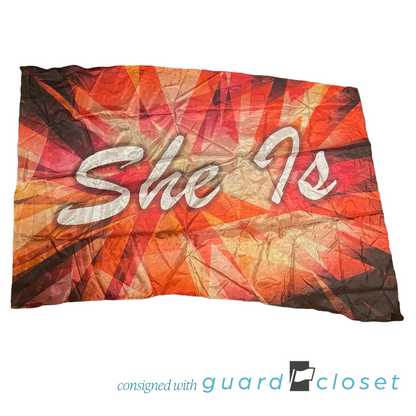 14 Warm Color "She Is" Flag