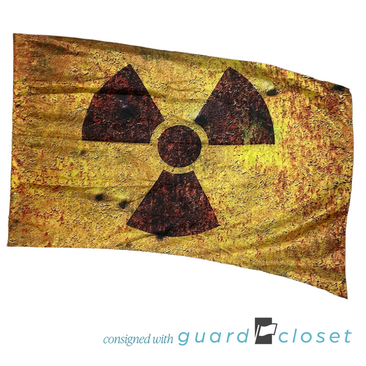 11 Gold Orange Radiation Symbol Flags
