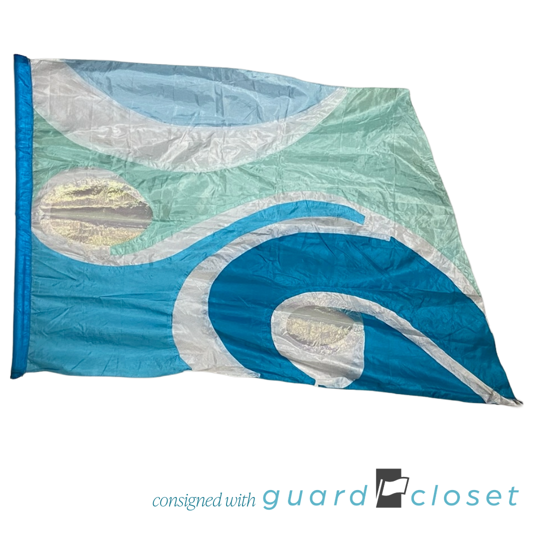 10 Shades of Blue and Iridescent Flags