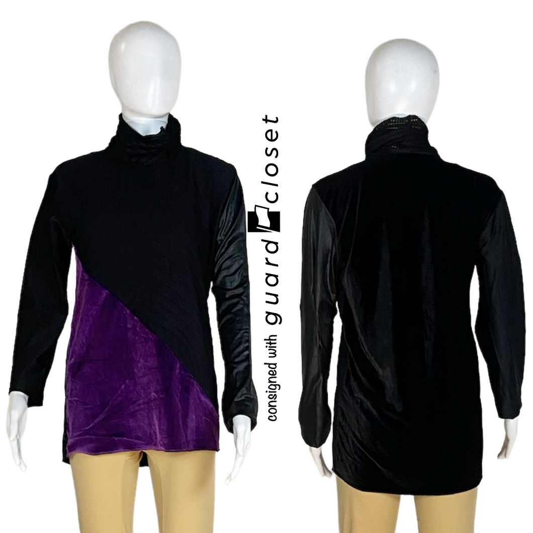 23 Black and Purple Long Sleeve Tops