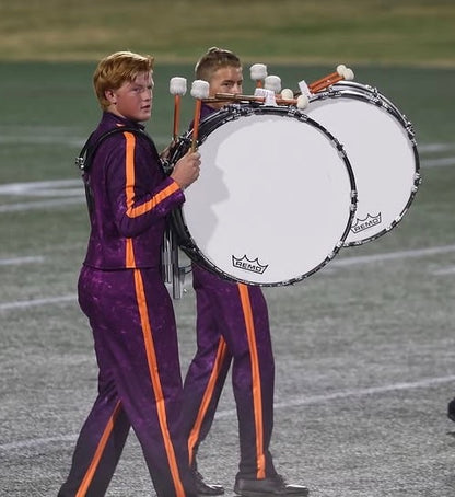 Purple Orange Bib Pants Tops and Shako Wraps | Dance Sophisticates | Set of 36