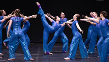 Load image into Gallery viewer, 17 Teal and Purple Short Sleeve Unitards  by Dance Sophisticates
