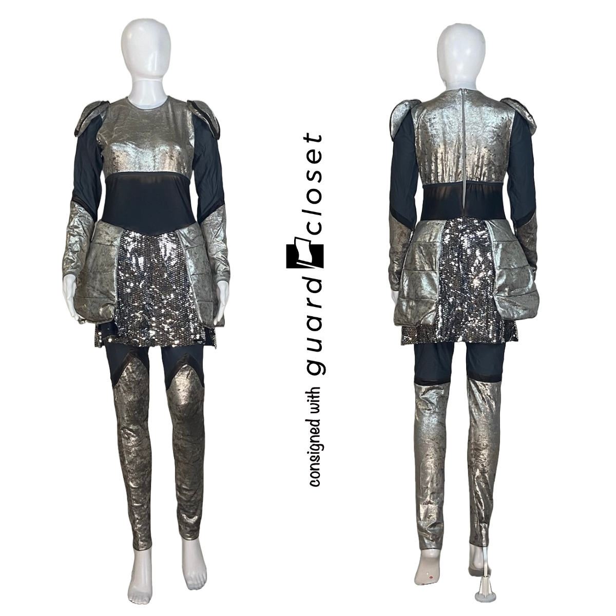 14 Black Gray Silver Armor Knight Unitards by Creative Costuming & Designs