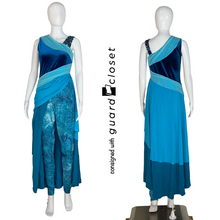 Load image into Gallery viewer, 13 Teal Long Sleeve Skirted Unitards by Creative Costuming &amp; Designs
