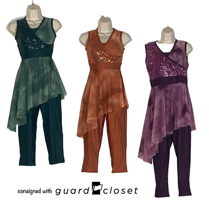8 Sleeveless Capri Skirted Unitard in assorted colors by A Wish Come True