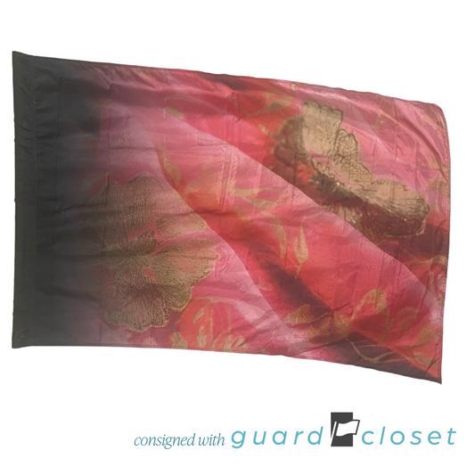 9 Pink Abstract Flower Flags by Field & Floor FX