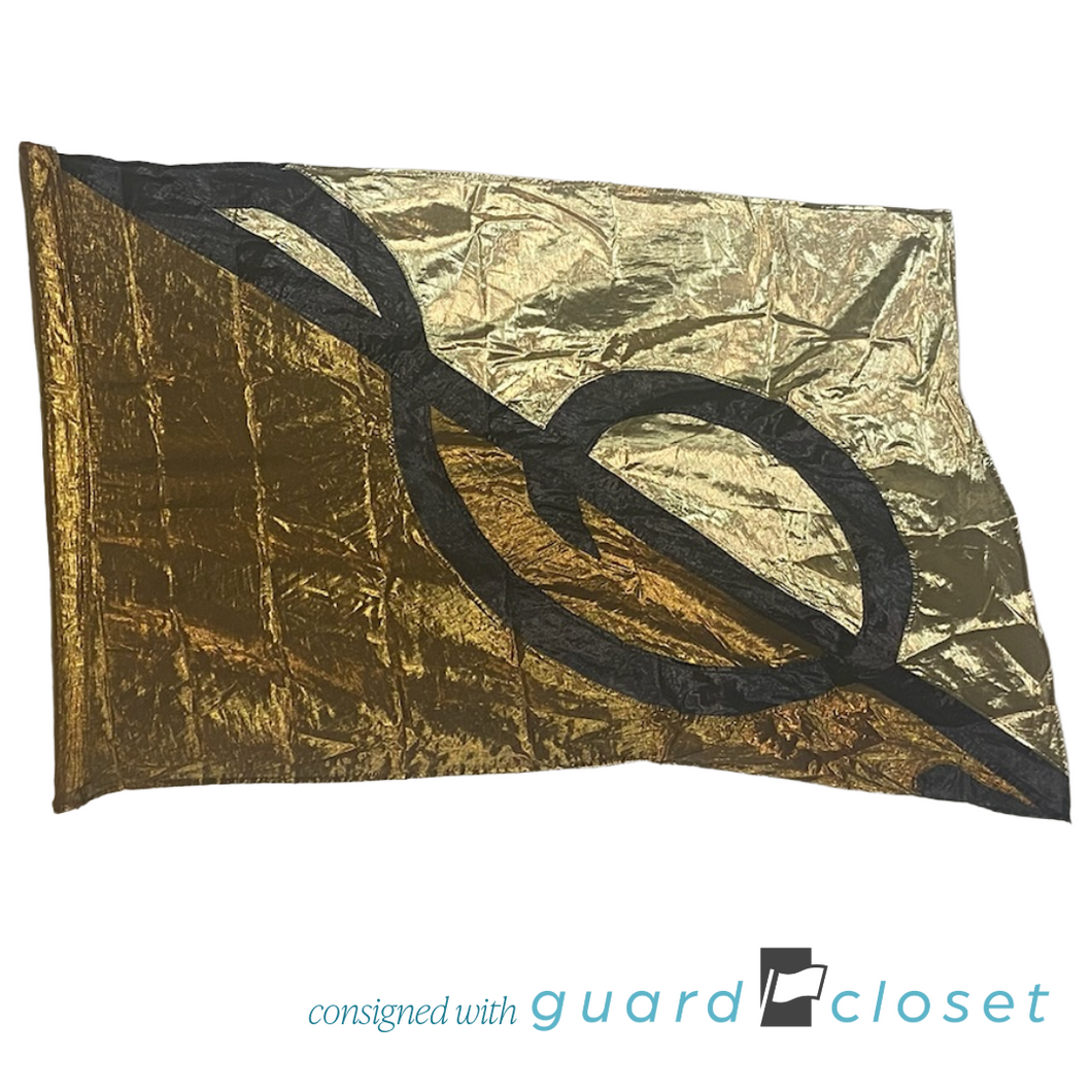 10 Gold Bronze Treble Clef Music Flags
