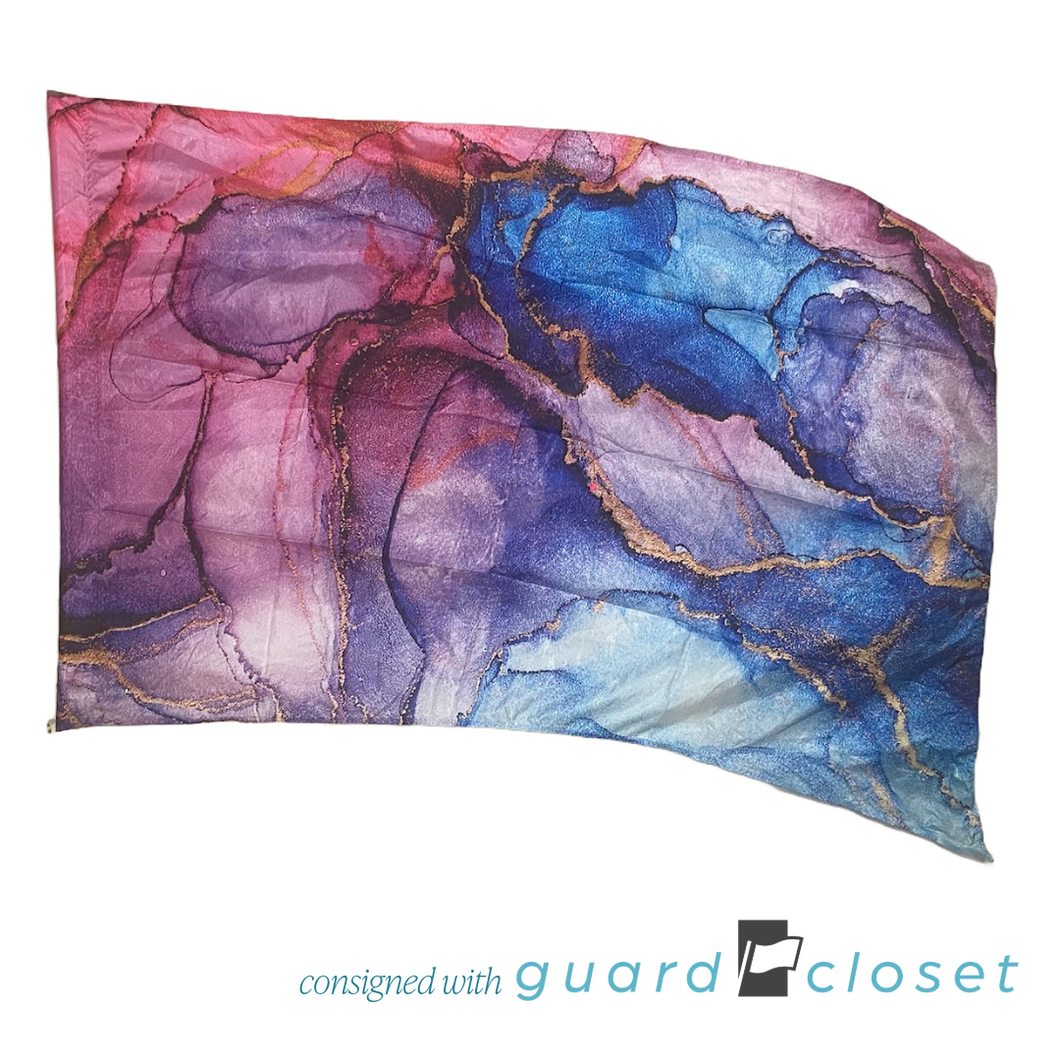 93 Purple Blue Pink Marble Flags