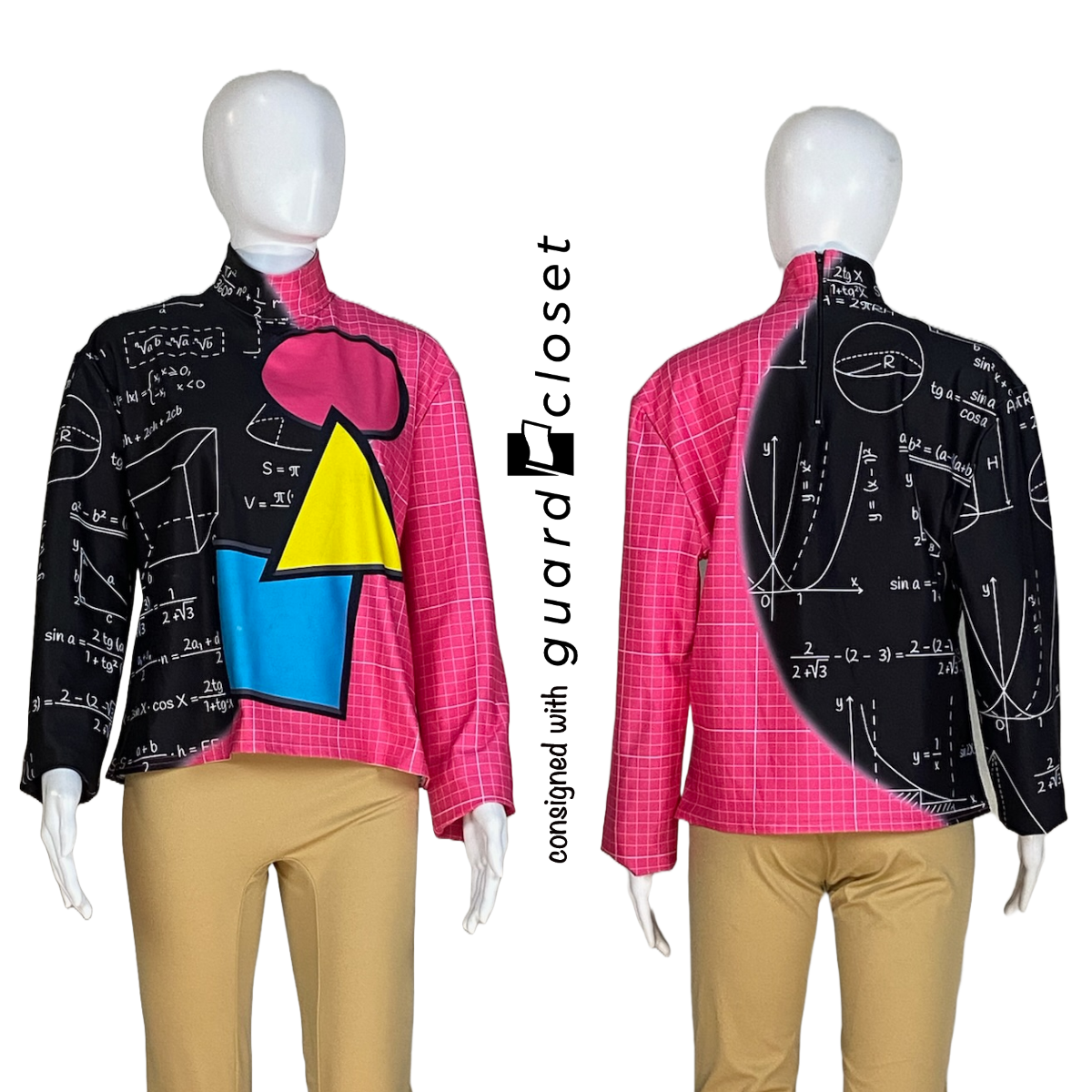 11 Long Sleeve Hot Pink/Black Math Stem performance top by StylePlus
