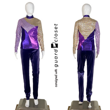 Load image into Gallery viewer, 22 Shades of Purple Long Sleeve Unitards by Creative Costuming &amp; Designs
