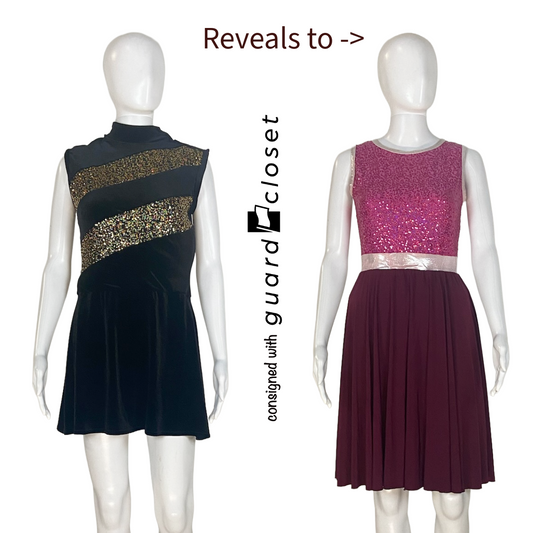 10 Black Gold to Maroon Pink Dress Convertible Reveal Costumes  G1270 With You Tunic by A Wish Come True