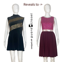 Load image into Gallery viewer, 10 Black Gold to Maroon Pink Dress Reveal Costumes  G1270 With You Tunic by A Wish Come True
