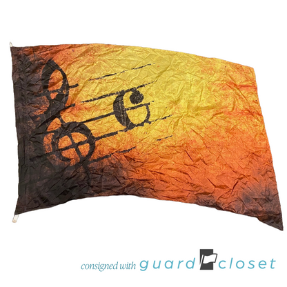 10 black brown orange yellow music manuscript notation flags by McCormicks