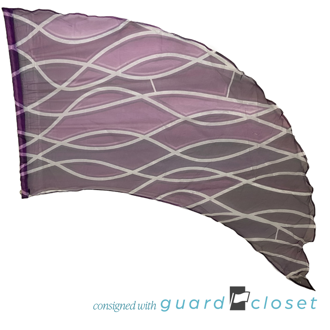 27 Purple White Intersecting Waves Swing Flags by McCormicks