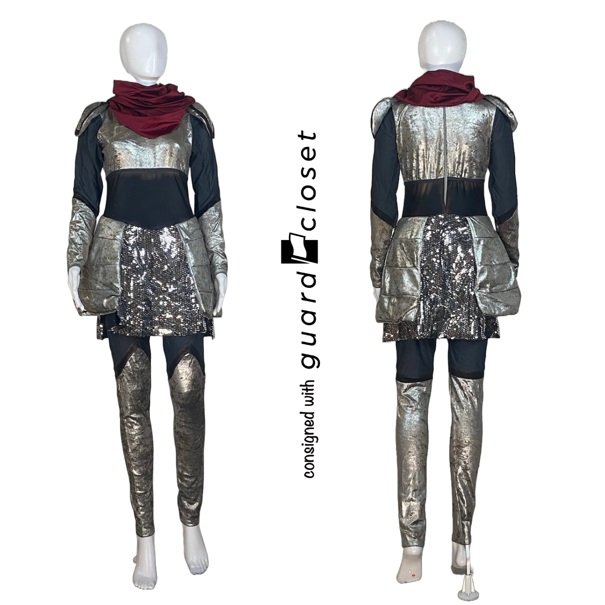 14 Black Gray Silver Armor Knight Unitards by Creative Costuming & Designs