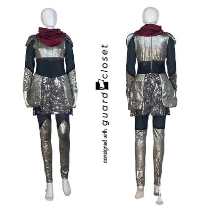 14 Black Gray Silver Armor Knight Unitards by Creative Costuming & Designs