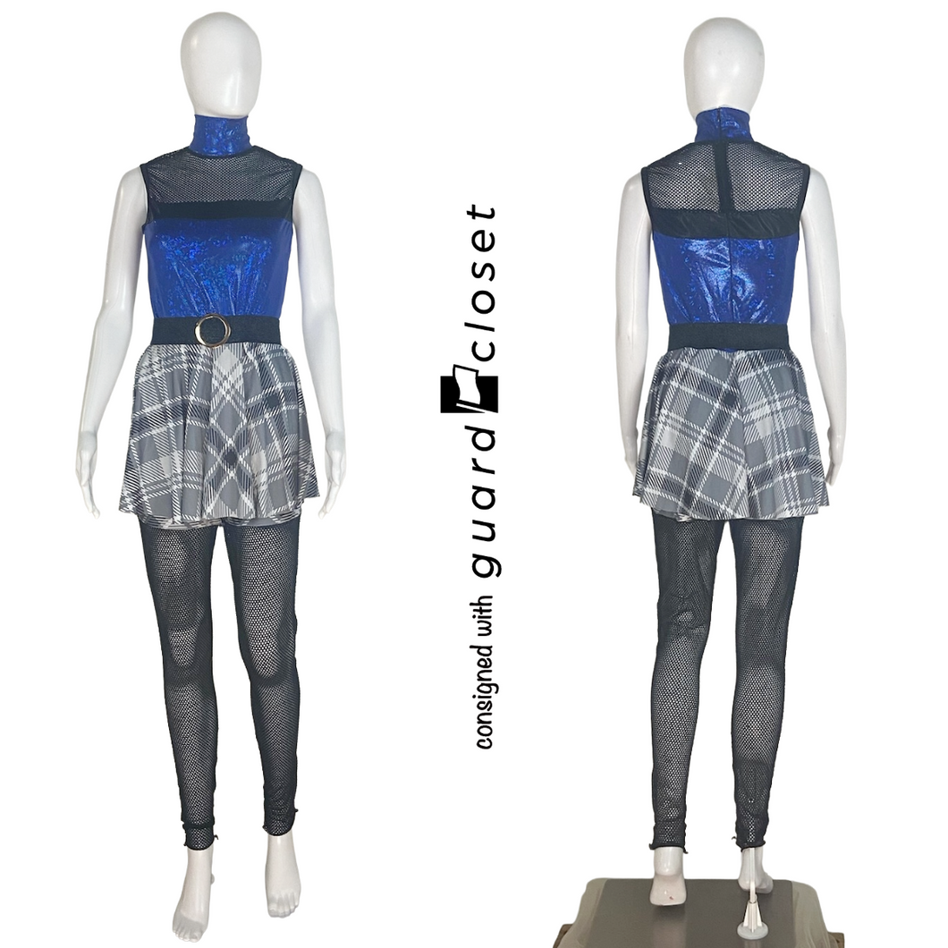 21 Total Royal Blue and Gray Plaid Costumes by Showday