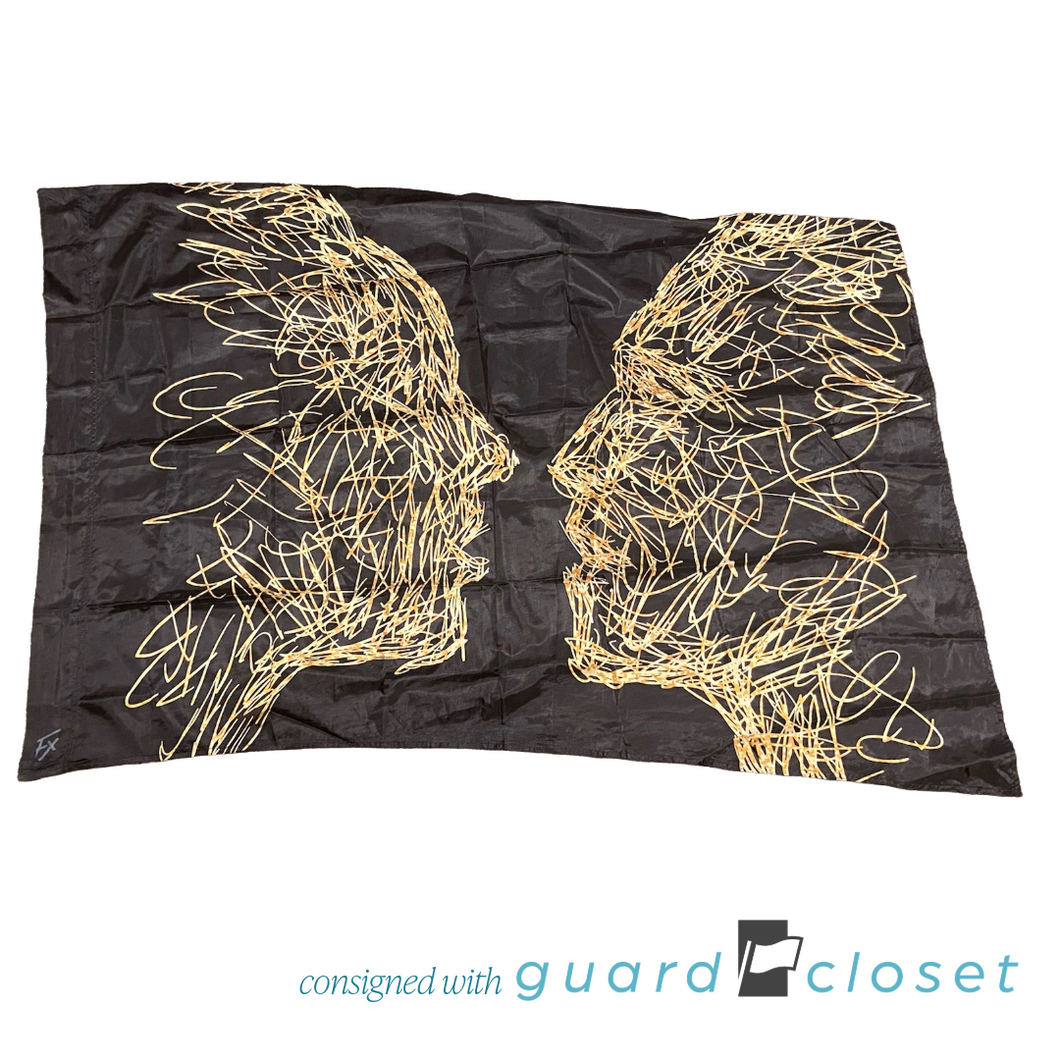 9 Black Gold Abstract Silhouette Flags by Field & Floor FX