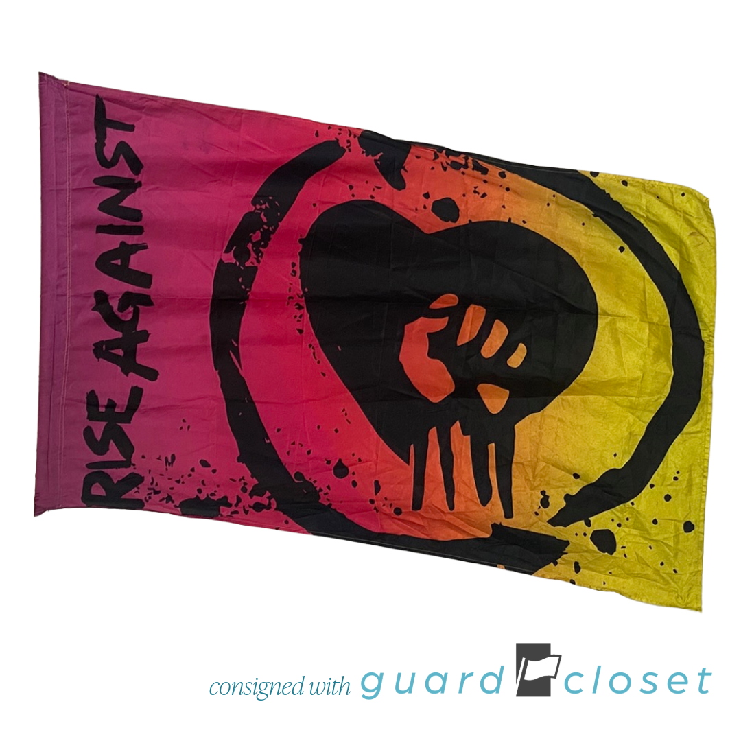Pink Orange Yellow Rise Against Protest Flags | guardcloset | Set of 7
