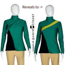 Load image into Gallery viewer, 28 Green Black with Yellow Reveal Performance Tops by Baltogs
