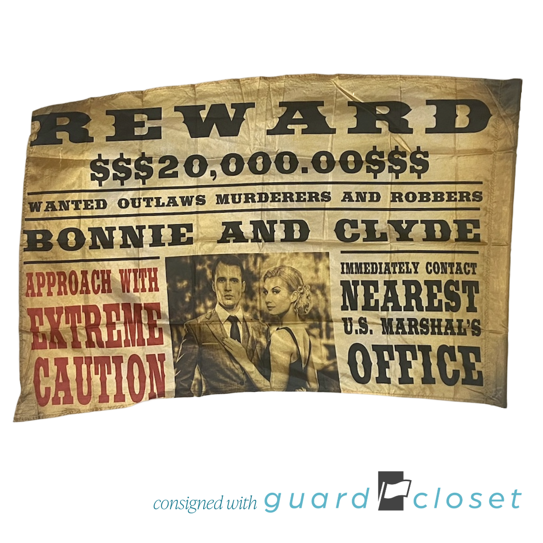 25 Wanted Reward Bonnie and Clyde Flags by Field & Floor FX