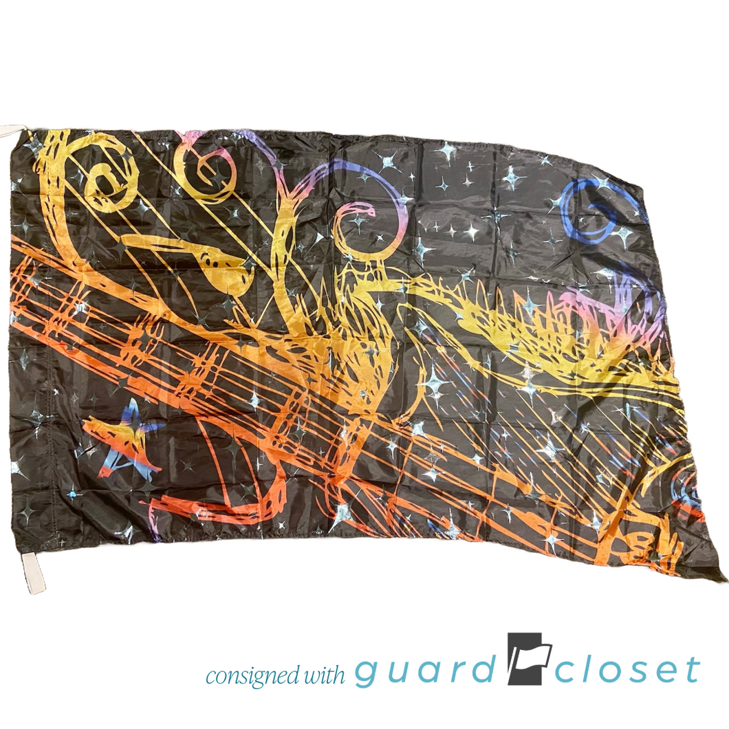 21 Black Multi Color Electric Guitar Genesis 7200 Flags  by StylePlus