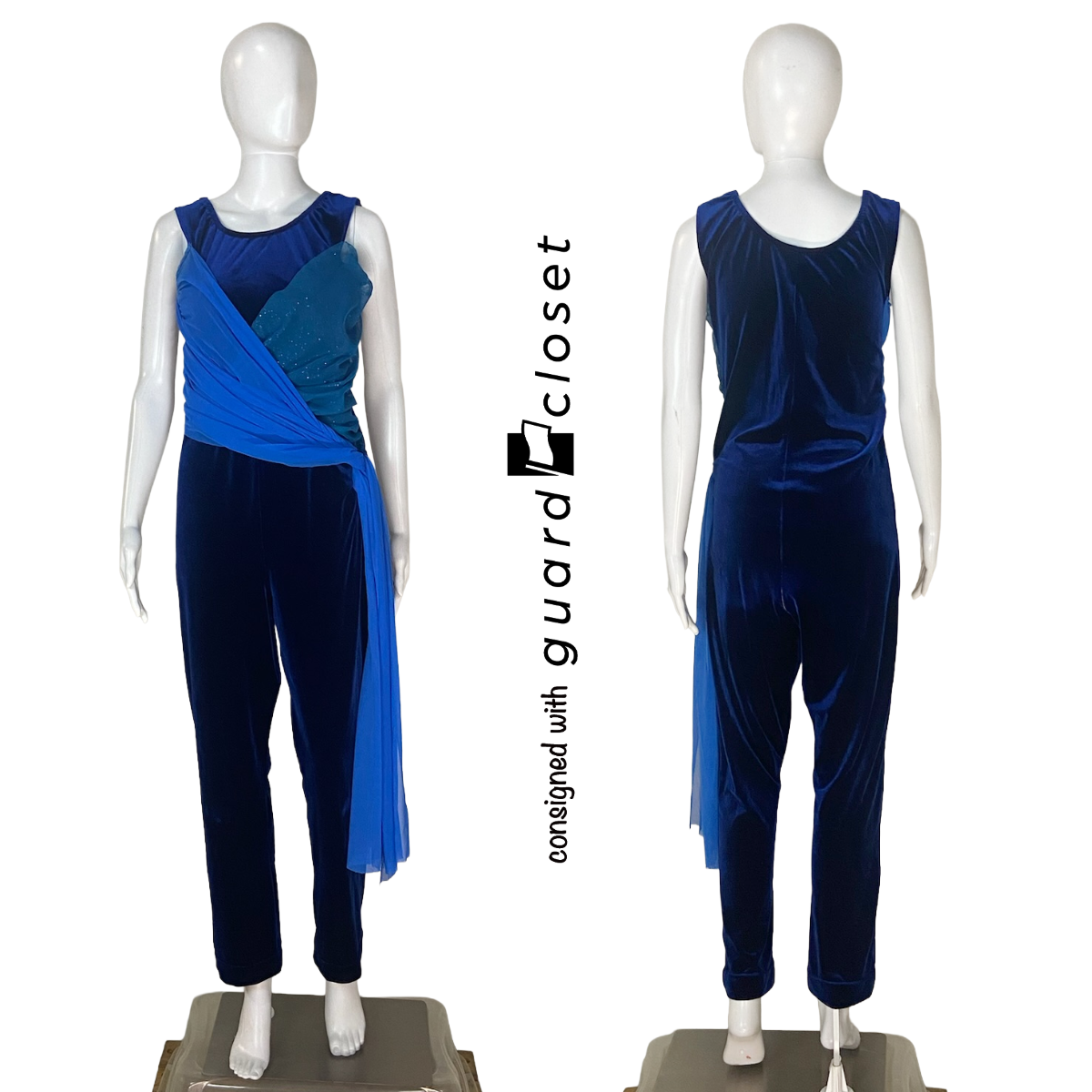 15 Shades of Blue Sleeveless Unitards by Band Shoppe
