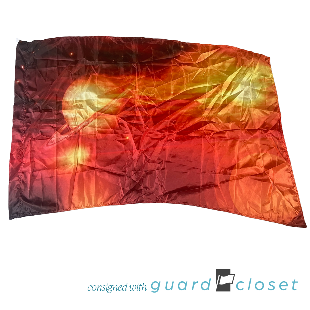 Red Orange Saturn Planet Space Flags | McCormicks | Set of 10