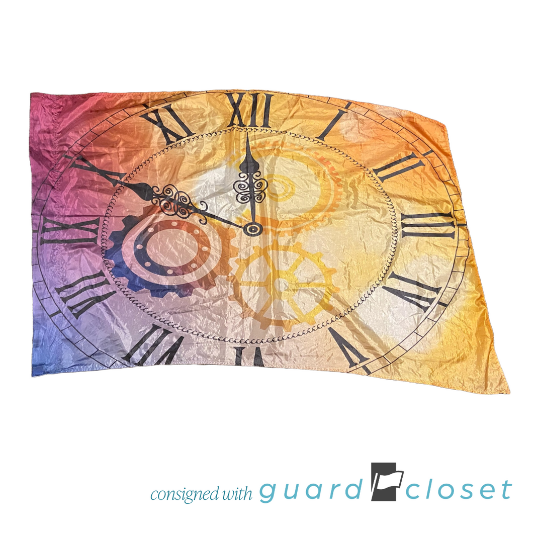 10 Purple Gold Clock Time Flags by Band Shoppe