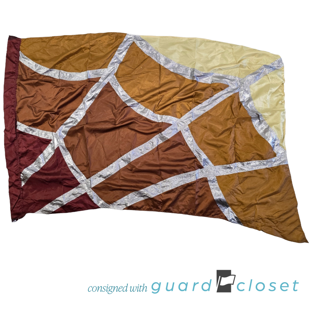 6 Brown Silver Spider Web Flags by McCormicks