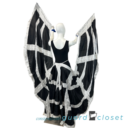 21 Black and white spider web wings
