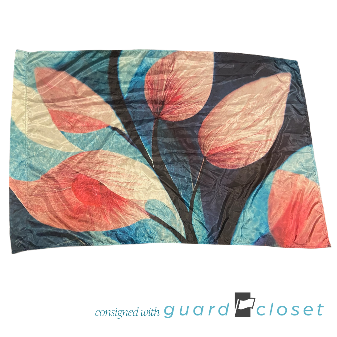 18 Pink Flowers with Blue Background Flags by Field & Floor FX