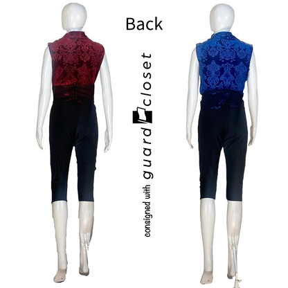 12 Sleeveless Red or Blue to Purple Convertible Reveal Costume by Dance Sophisticates