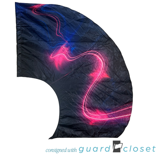 14 Black Neon Pink C Swing Flags