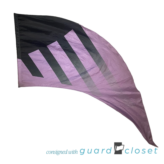 25 Lavender and Black Stripe Graphic Swing Flags