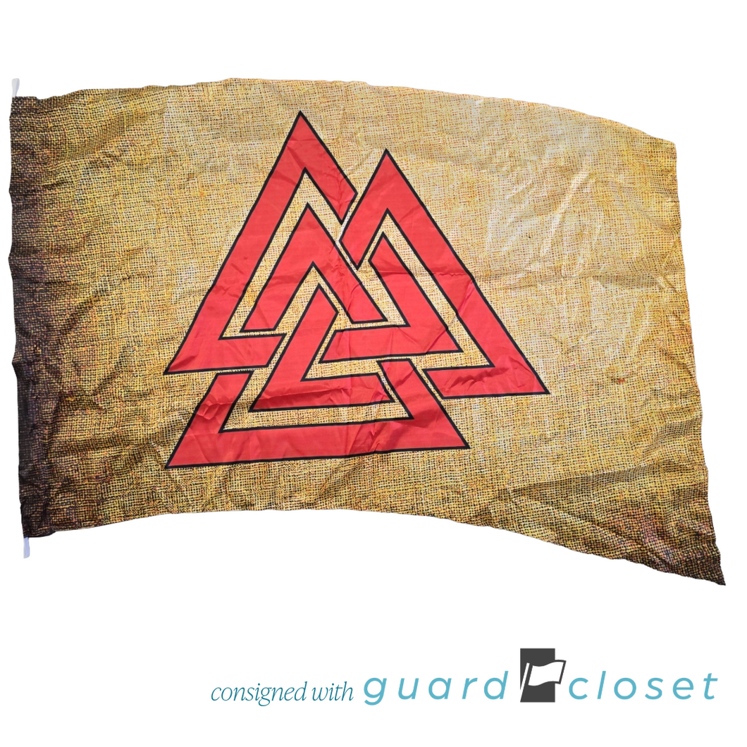 26 Brown Red Viking Symbol Valknut Flags by McCormicks