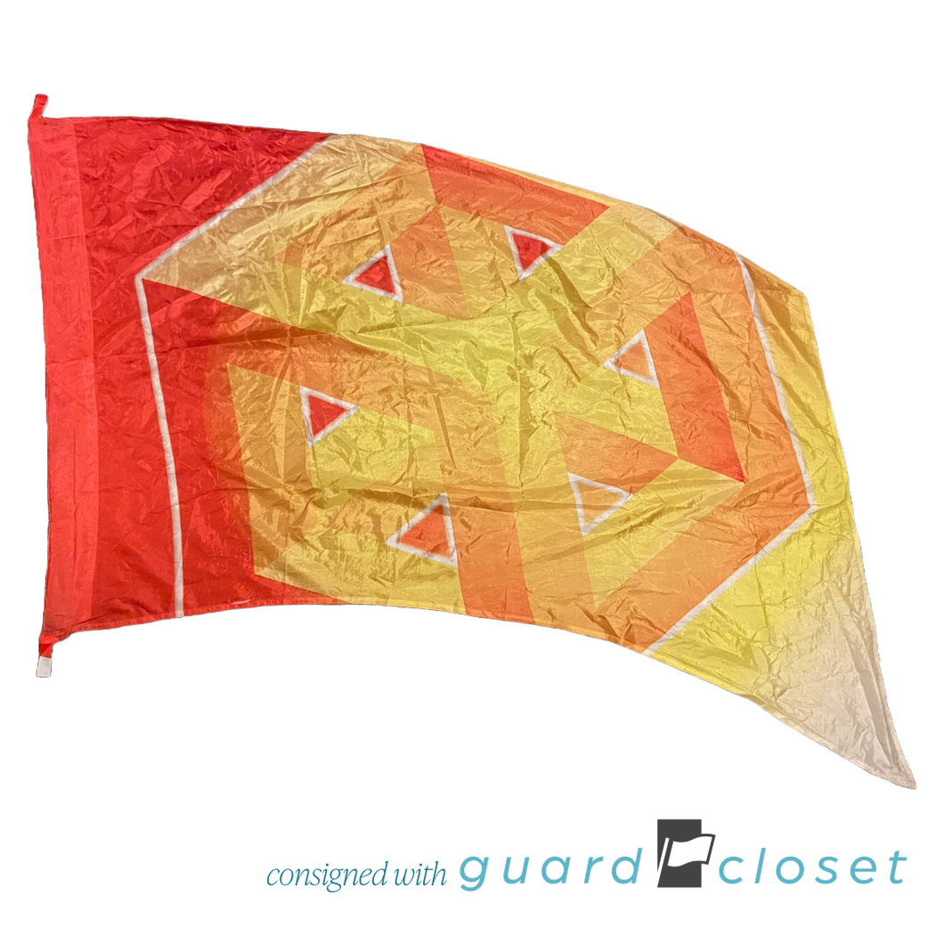 14 Orange Yellow Triangles/Cubes Flags by Band Today