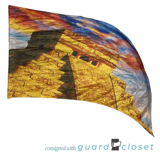 36 Gold Multi Color Aztec Temple Flags by G2 Performance