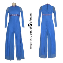 Load image into Gallery viewer, 13 Light Blue Long Sleeve Unitard by Creative Costuming &amp; Designs
