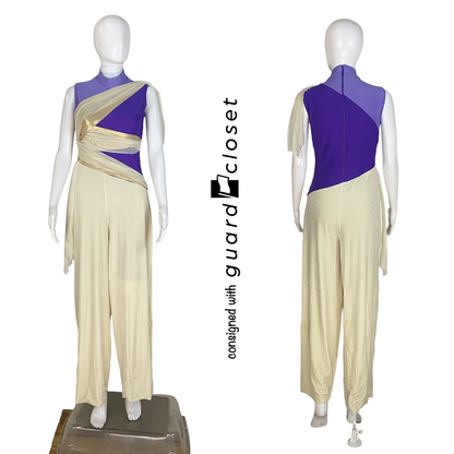 20 Purple Ivory Gold Sleeveless Unitards by Creative Costuming & Designs