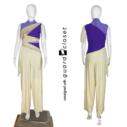 20 Purple Ivory Gold Sleeveless Unitards by Creative Costuming & Designs